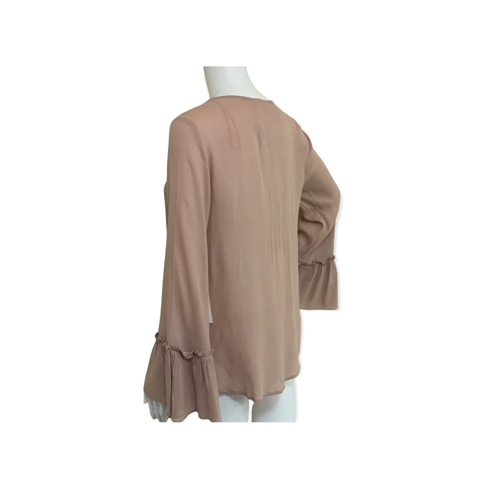 Storybook Ending Criss Cross Front Bell Sleeve Blouse - Picture 4 of 5